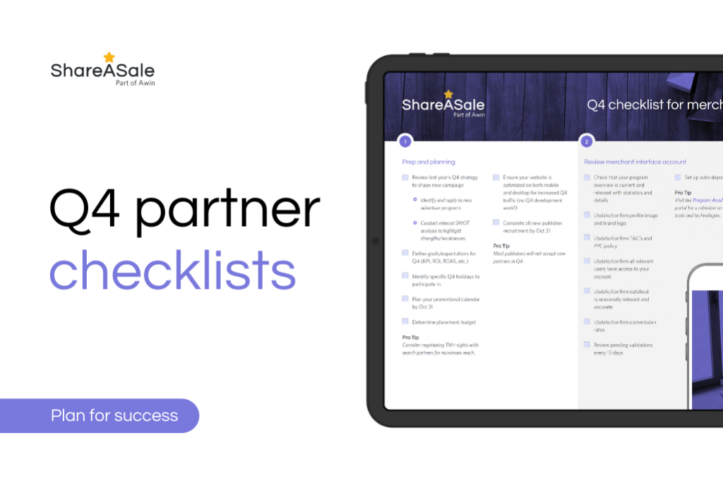 Ensure a successful Q4 with ShareASale’s partner checklists